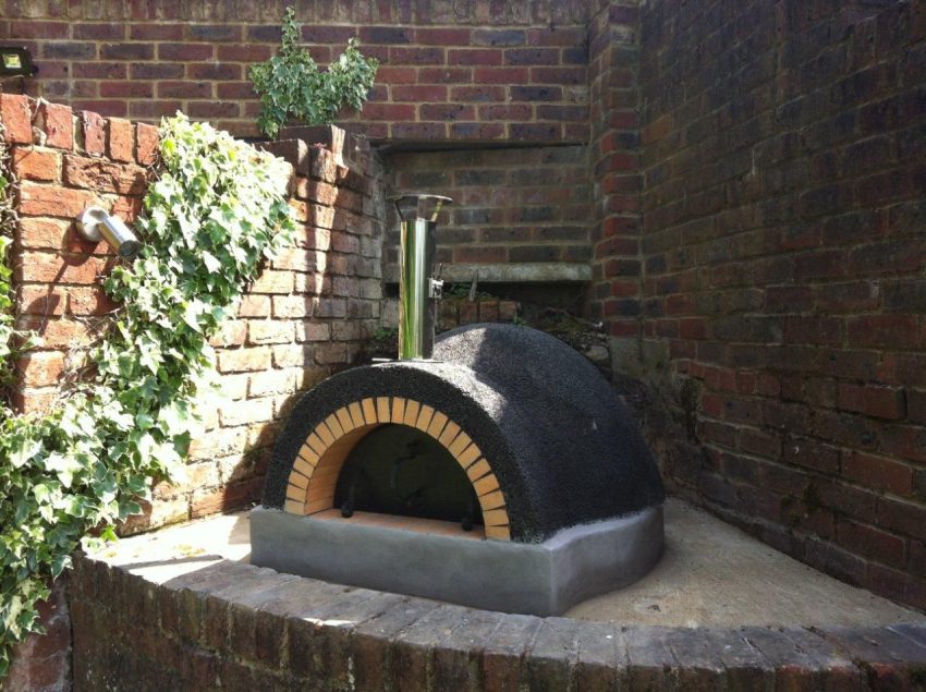 the wood-fired pizza oven